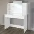 Camille Single Drawer Dressing Table with Mirror - White