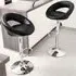 Christian Bar Stool Set of 2 - Black, Synthetic Leather