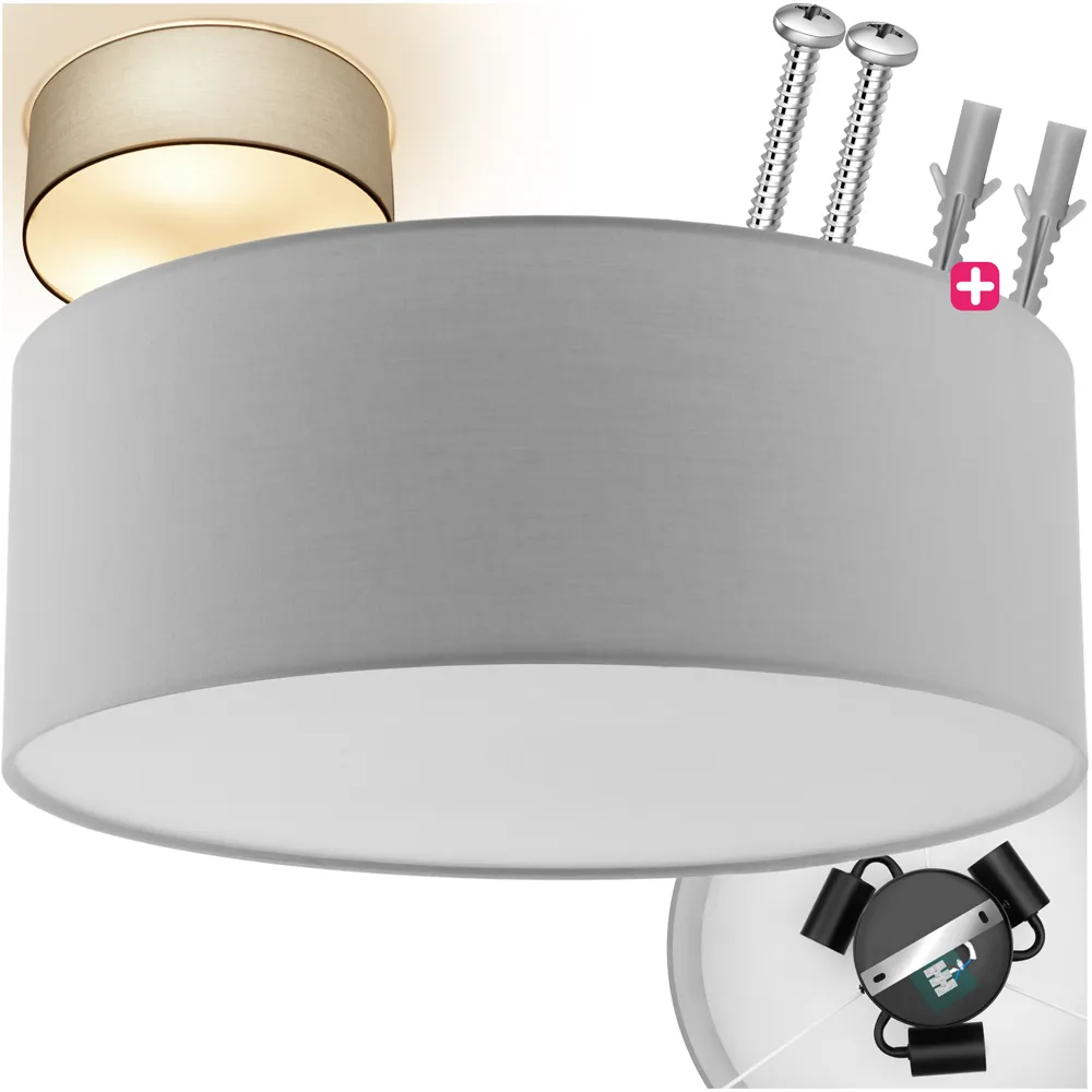 Circum Ceiling Light - Grey, Linen