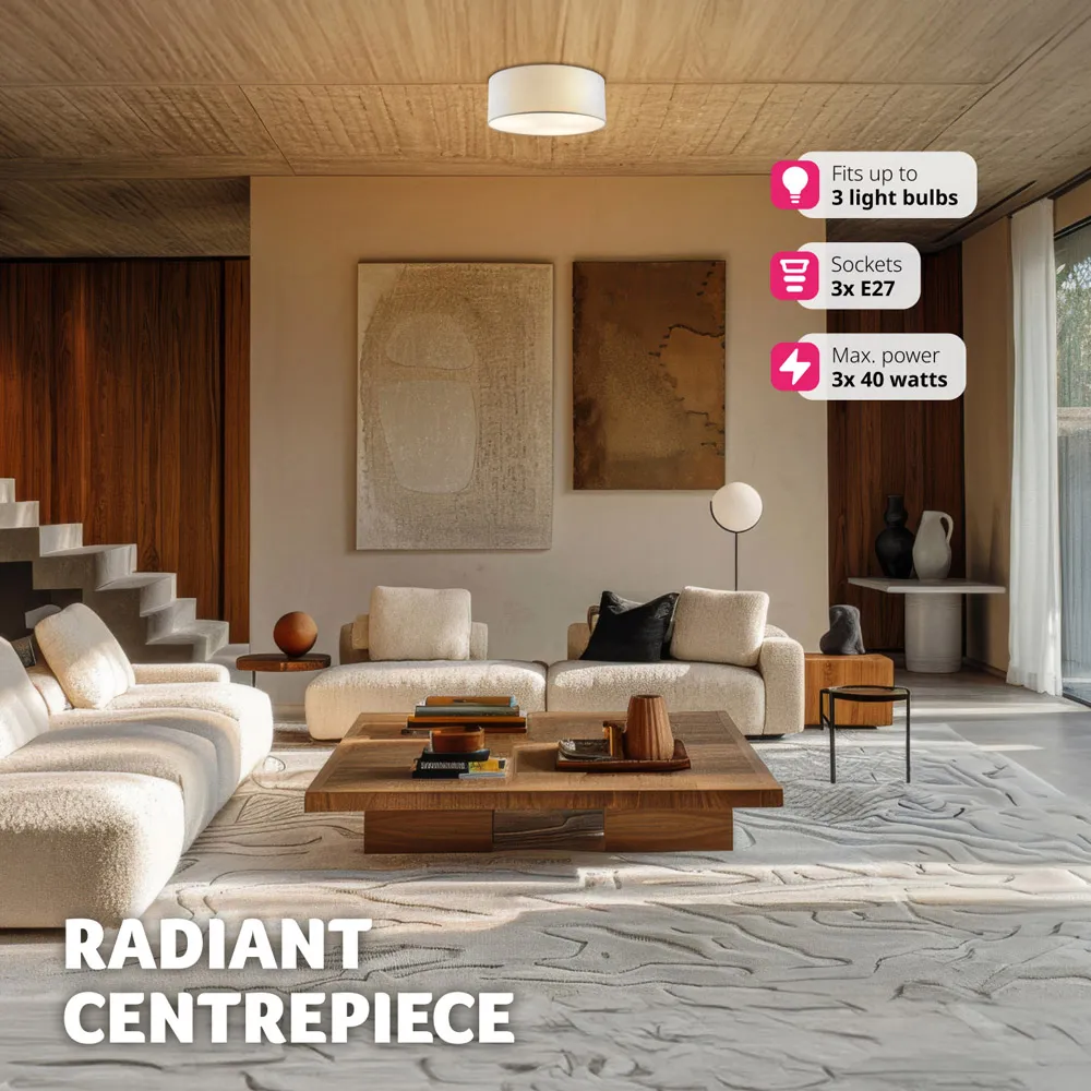 Circum Ceiling Light - Grey, Linen