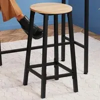 Corby Set of 2 Bar Stools - Oak Sonoma, Steel