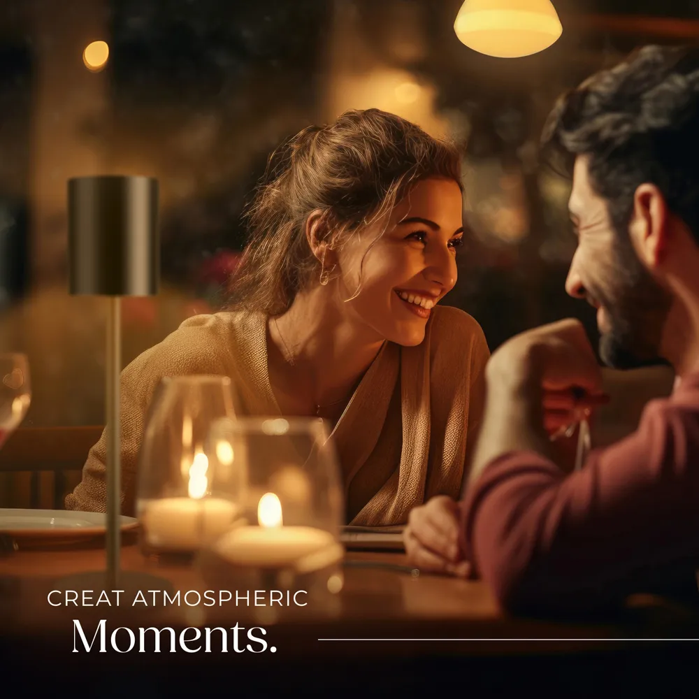 Corly Rechargeable Dimmable Table Lamp - Black