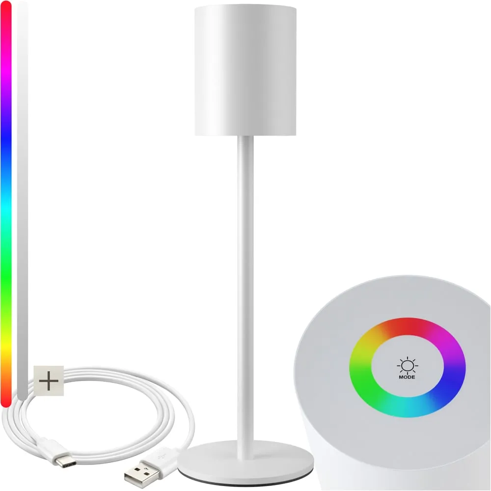 Corly Rechargeable Dimmable Table Lamp - White