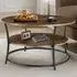 Cromford Round Coffee Table with Storage - Brown, Wood