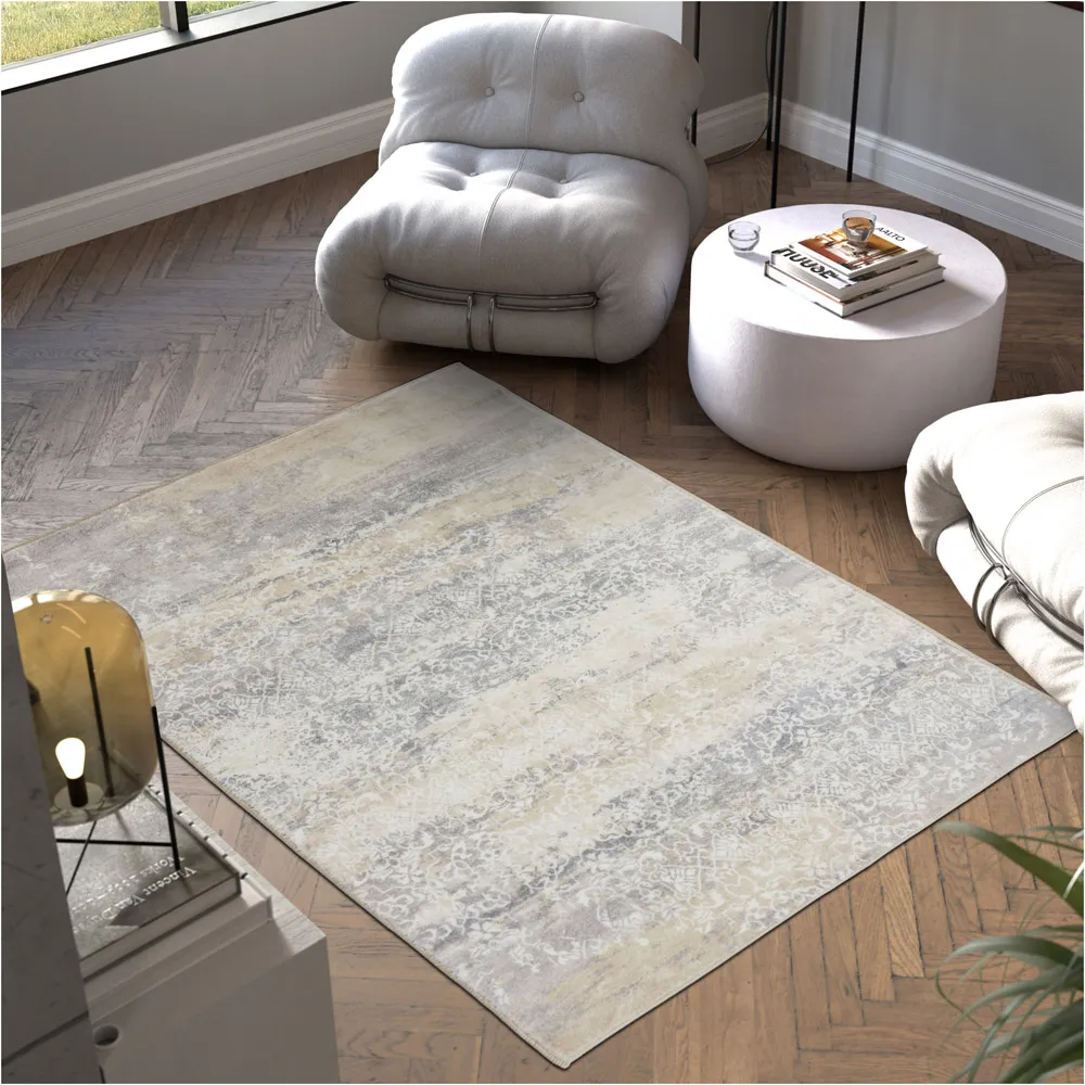 Dalia Non-Slip Washable Rug - Cream