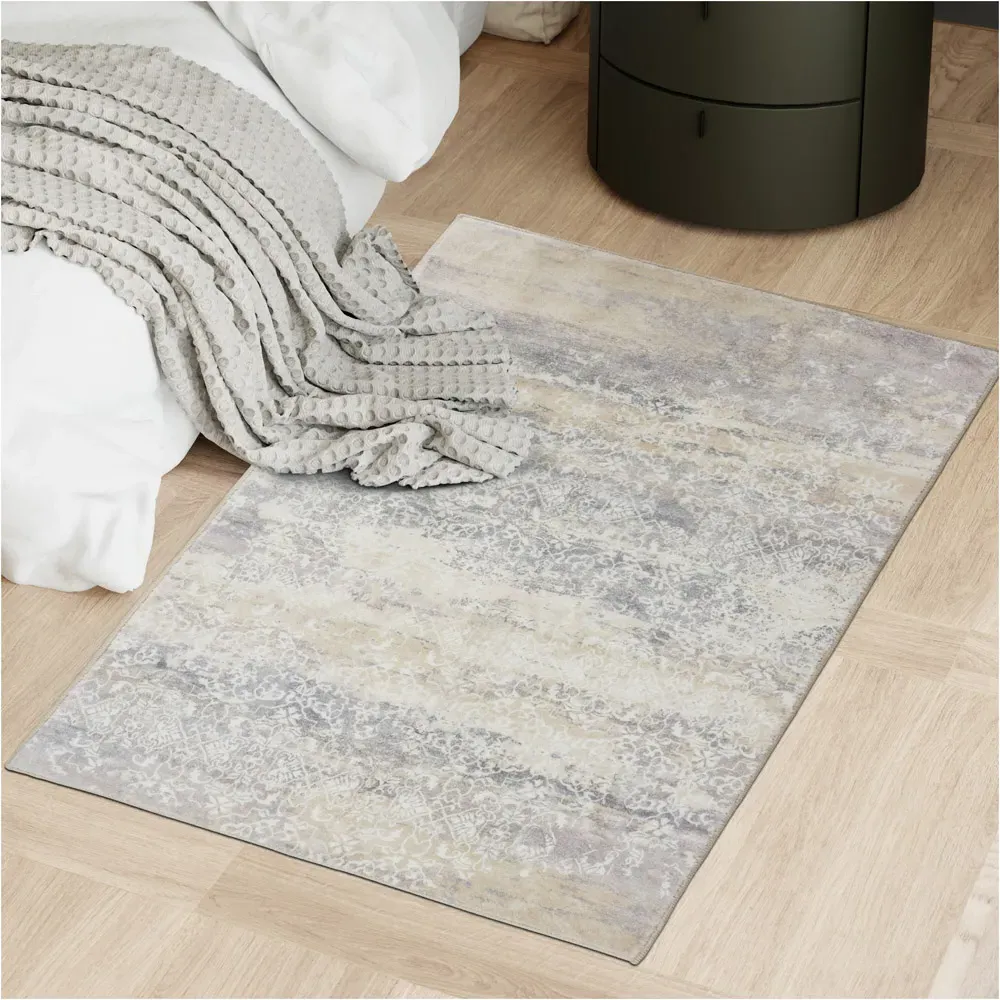 Dalia Non-Slip Washable Rug - Cream