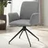 Daya Set of 4 Upholstered Swivel Chairs - Anthracite