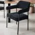 Doe Set of 2 Woven Fabric Armchair - Black