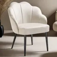 Doe Set of 6 Woven Fabric Armchair - Black