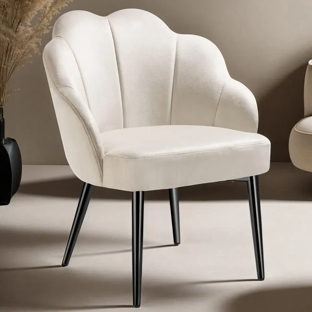 Doe Set of 6 Woven Fabric Armchair - Black