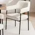 Doe Set of 6 Woven Fabric Armchair - White