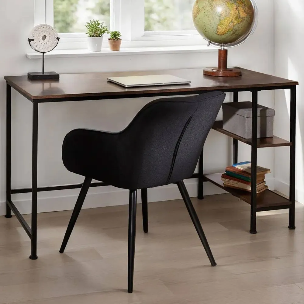 Donegal 2 Shelf Office Desk - Dark Wood image