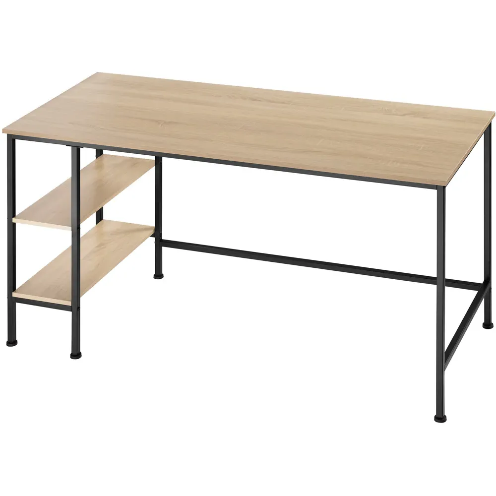 Donegal 2 Shelf Office Desk - Oak Sonoma