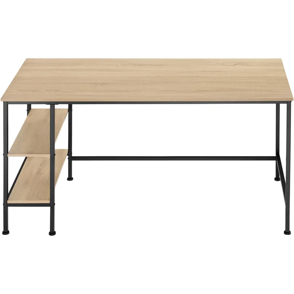 Donegal 2 Shelf Office Desk - Oak Sonoma