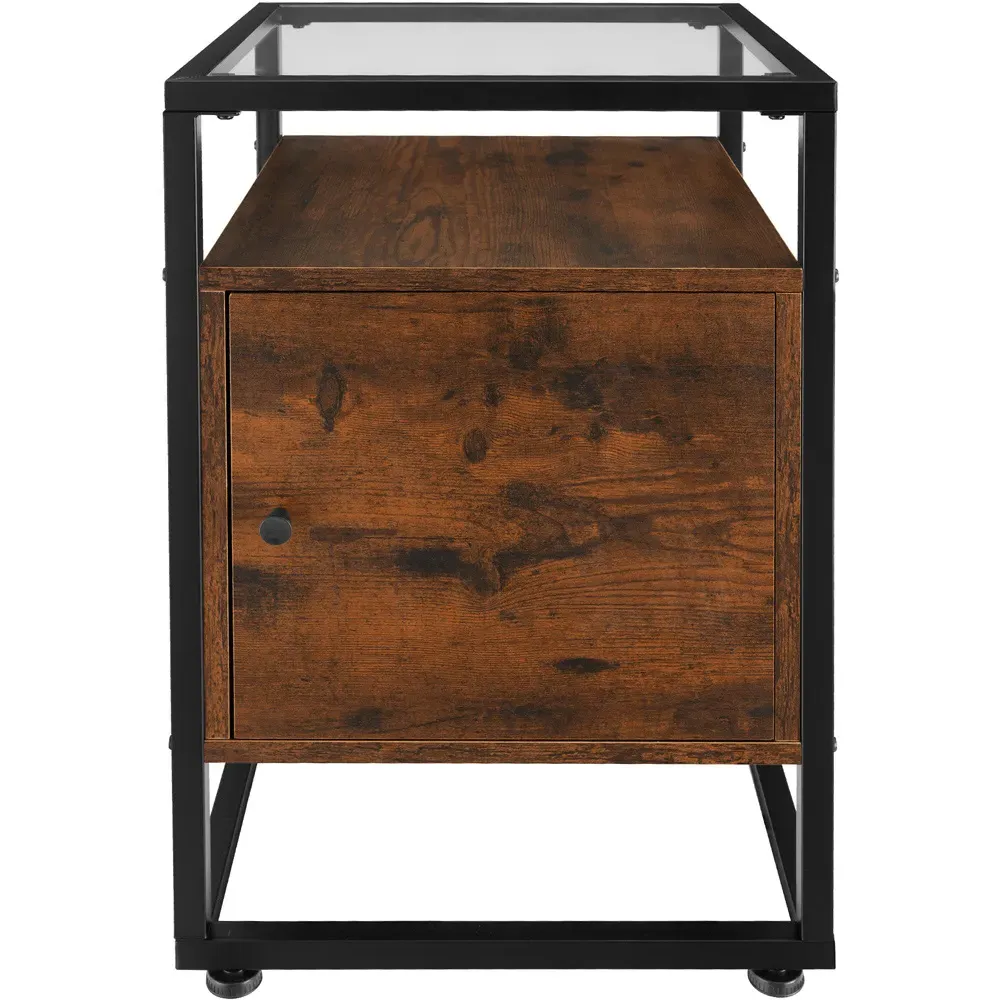 Dudley 3 Shelf Nightstand - Dark Wood