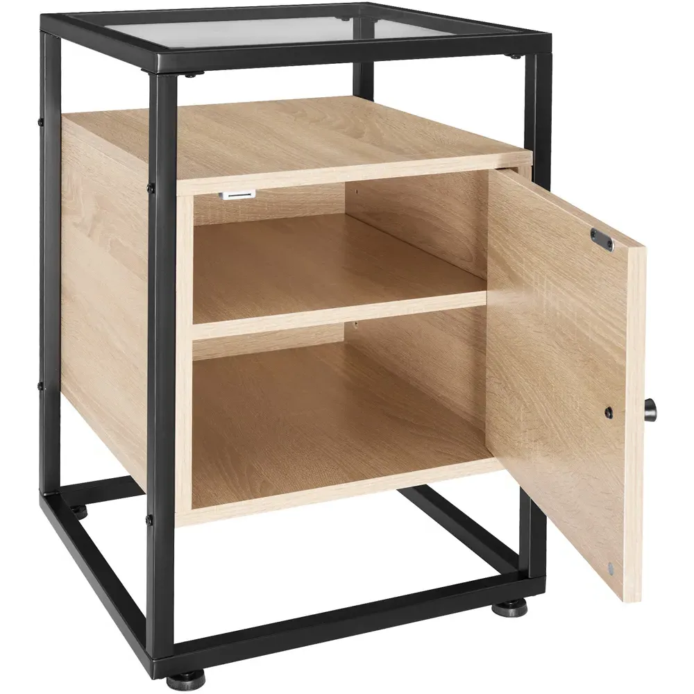 Dudley 3 Shelf Nightstand - Oak Sonoma