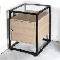 Dudley 3 Shelf Nightstand - Oak Sonoma