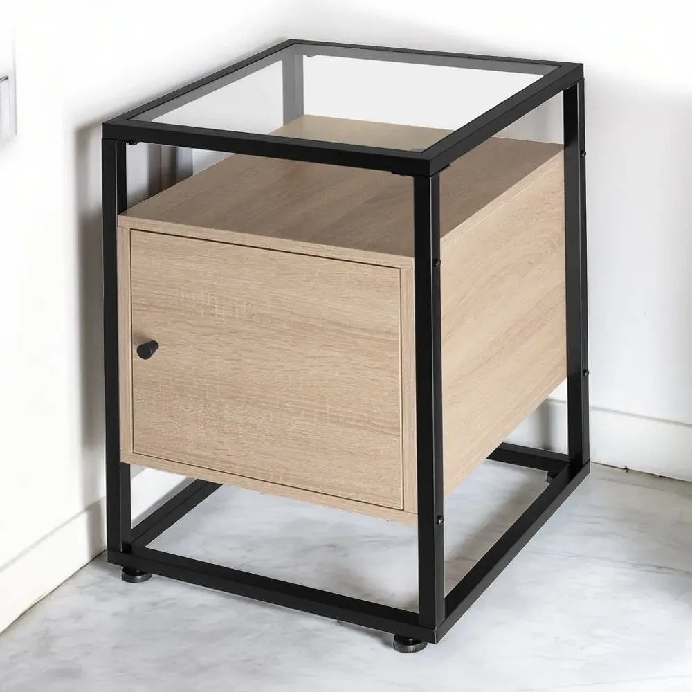 Dudley 3 Shelf Nightstand - Oak Sonoma