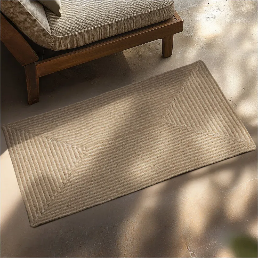 Easy Care Woven Rug - Brown, Jute