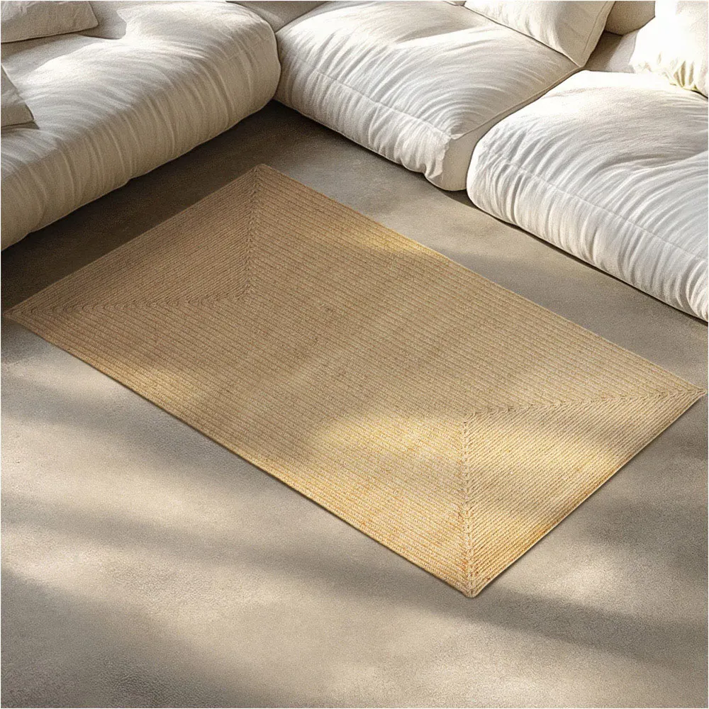 Easy Care Woven Rug - Brown, Jute