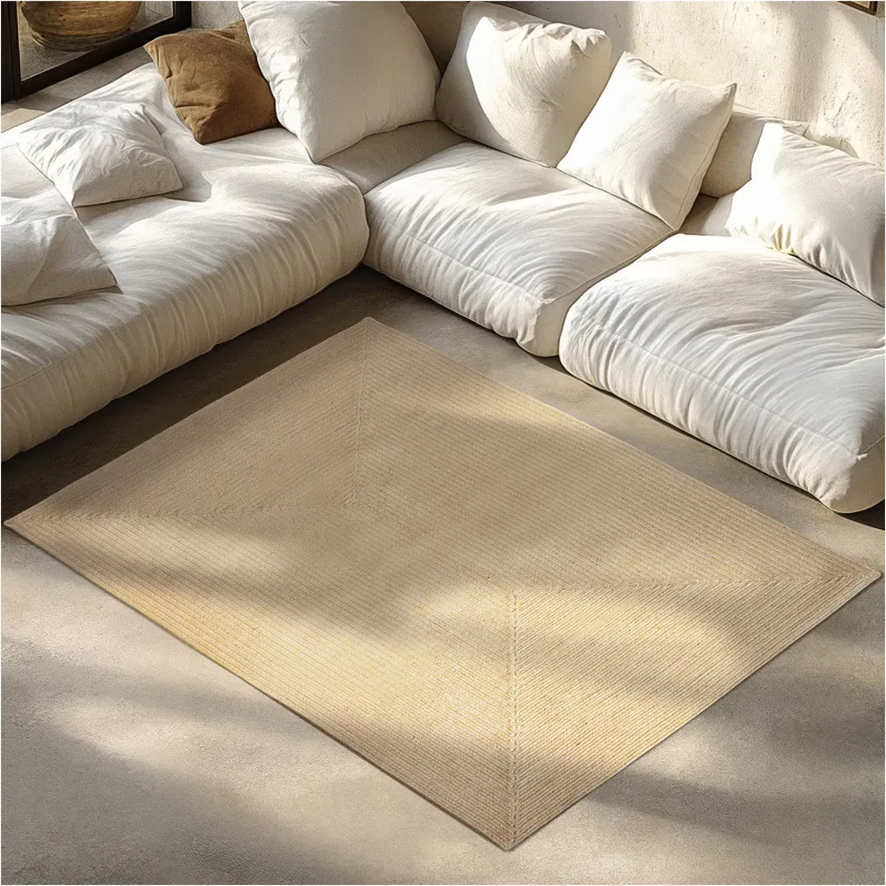 Easy Care Woven Rug - Brown, Jute