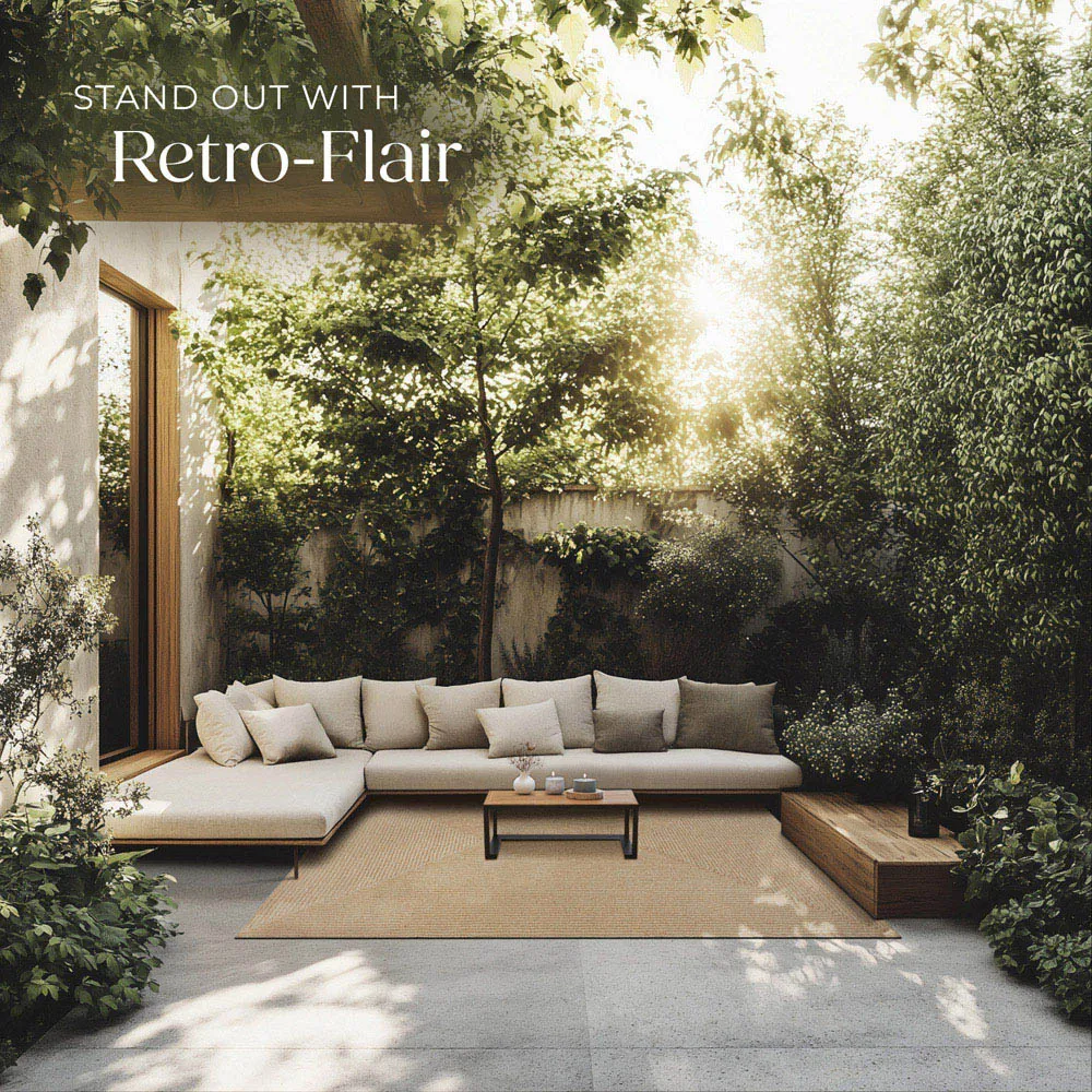 Easy Care Woven Rug - Brown, Jute