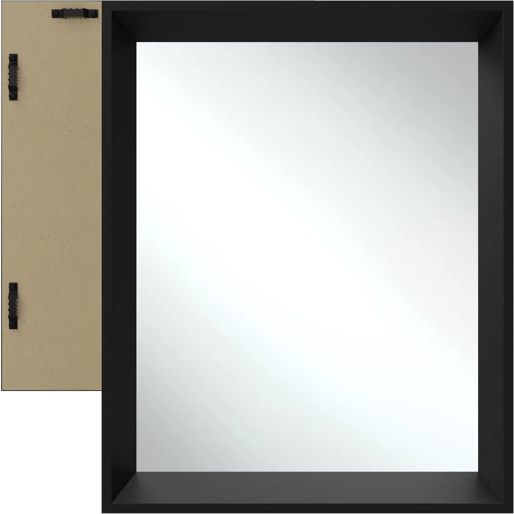 Elina Rectangular Wall Mirror - Black