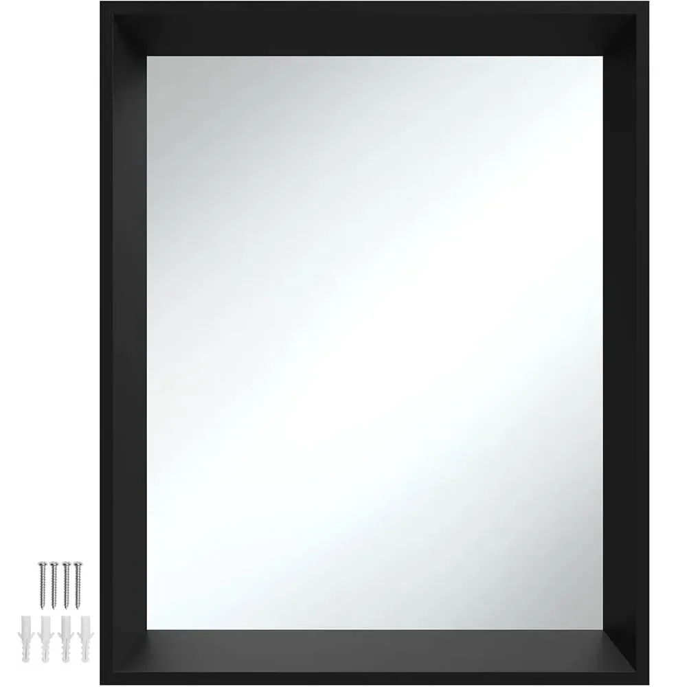 Elina Rectangular Wall Mirror - Black