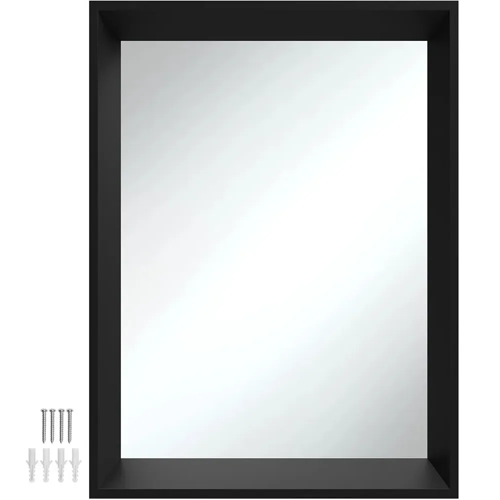 Elina Rectangular Wall Mirror - Black image