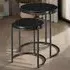 Ellsa Side Table Set of 2 - Black, Marble