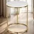 Ellsa Side Table - White, Marble