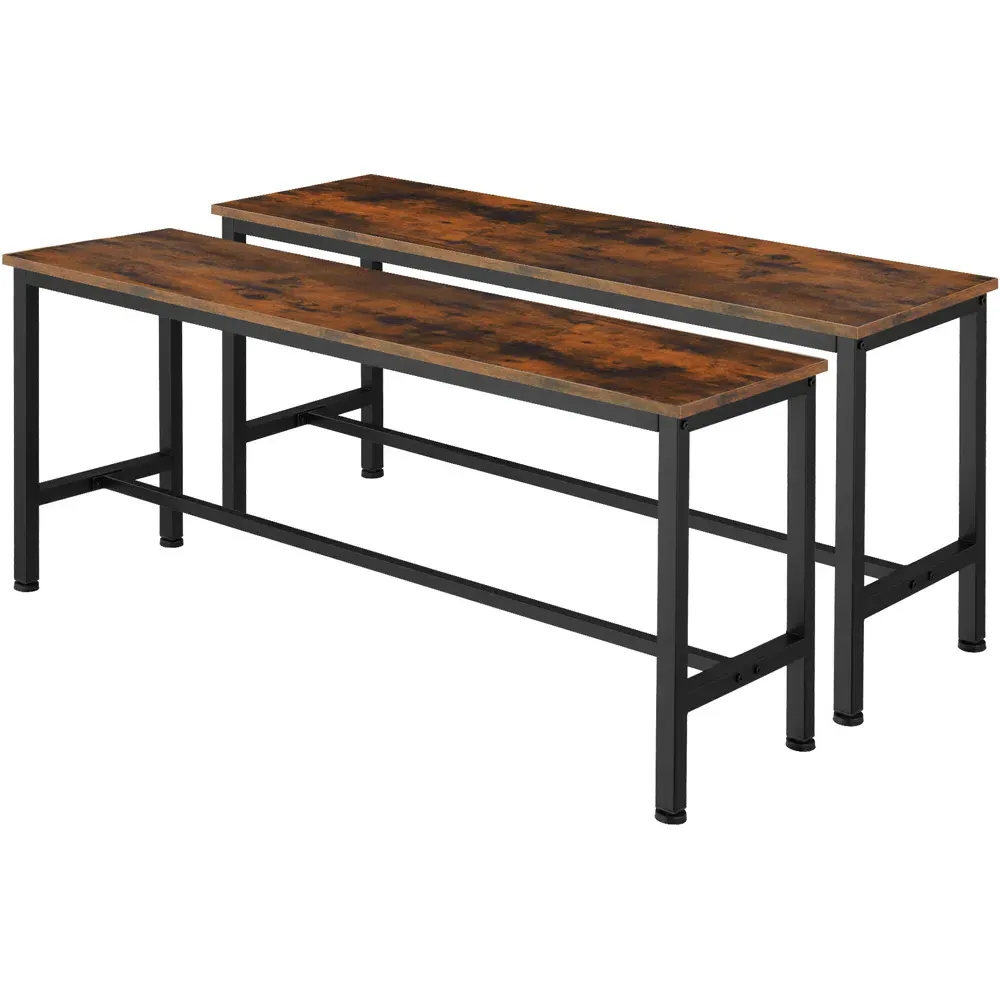 Fairfield Set of 2 Bench - Dark Wood