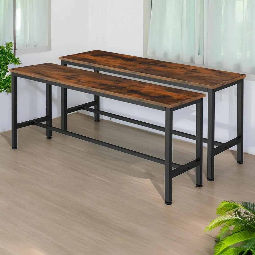 Fairfield Set of 2 Bench - Dark Wood