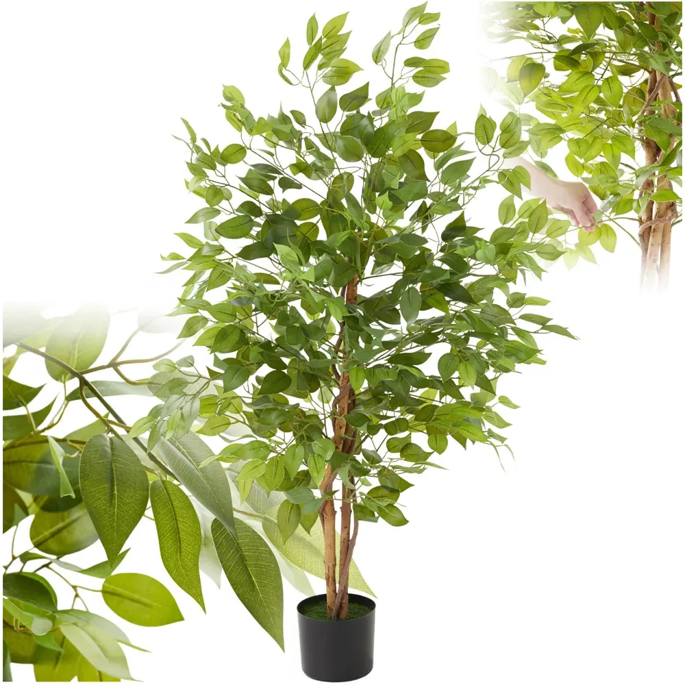 Fida 120cm Artificial Ficus Tree in Pot - Green