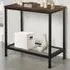Filton Single Grid Shelf Bedside Table - Brown