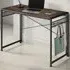 Foldable Desk with Storage Hooks - Dark Wood