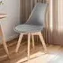 Frederikke Set of 2 Padded Dining Chairs - Grey, Wood
