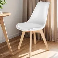 Frederikke Set of 4 Ergonomic Dining Chairs - White