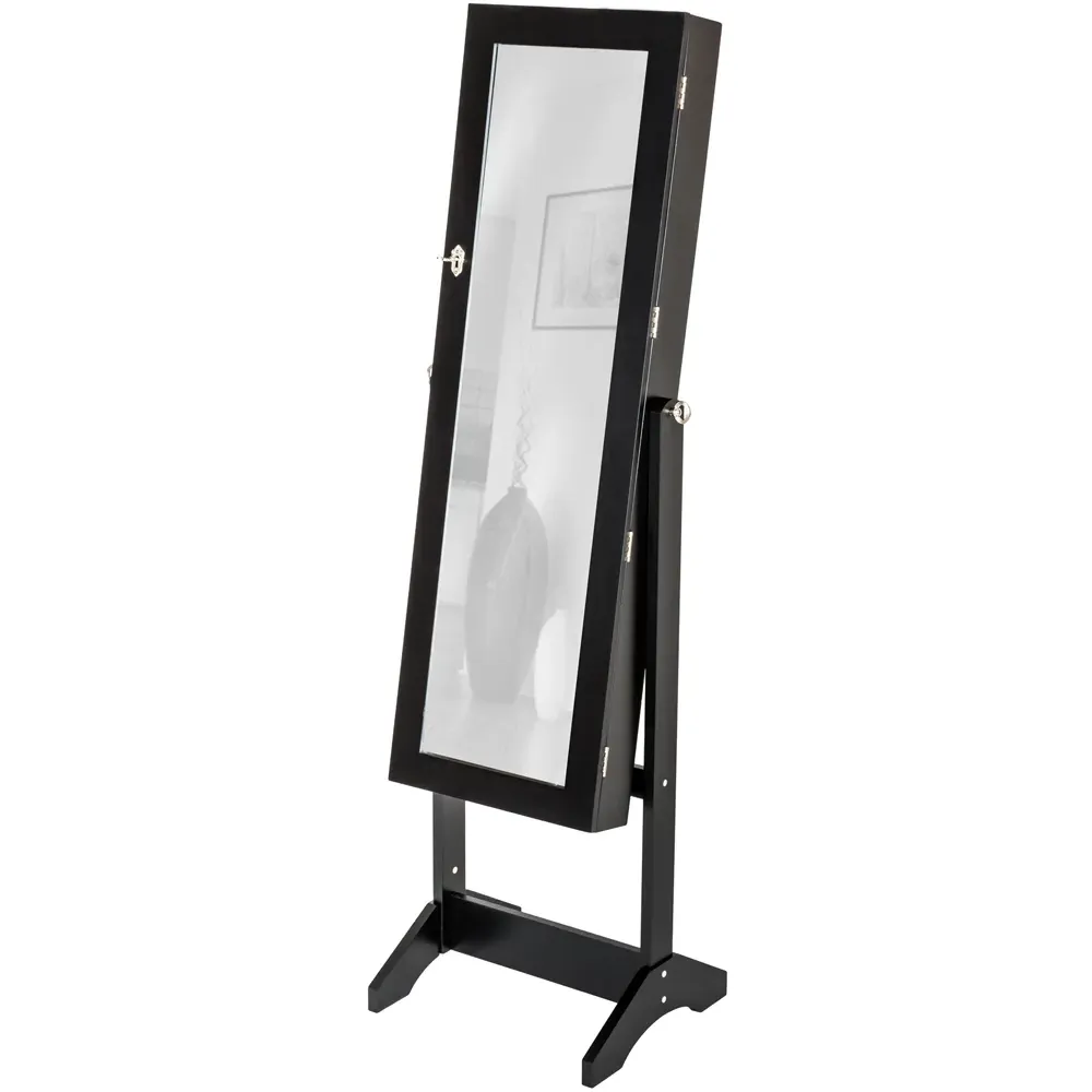 Full Length Mirror with Storage - Black image