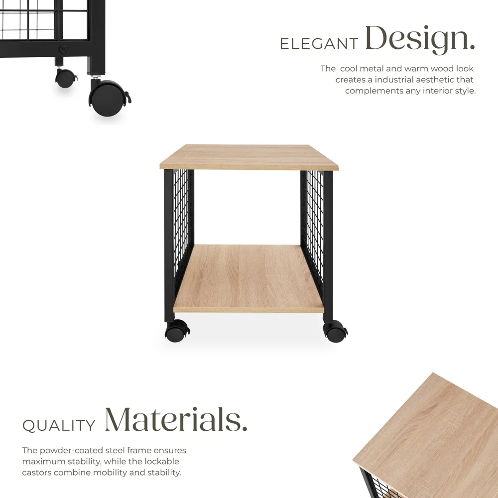 Gary Single Shelf Bedside Table - Oak