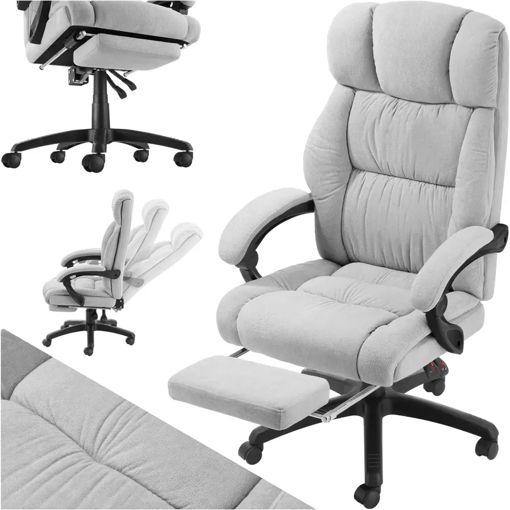Gillian Office Chair with Folding Footrest - Grey