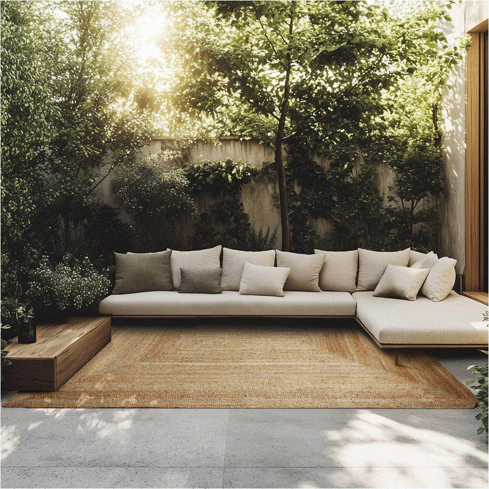 Glim Large Jute Woven Rug - Brown