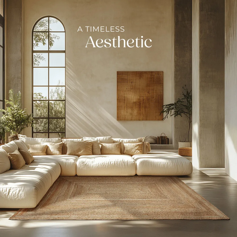 Glim Large Jute Woven Rug - Brown