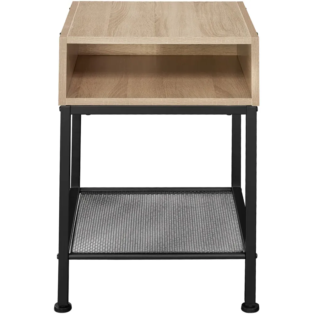 Harlow 2 Compartment Bedside Table - Oak Sonoma