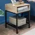 Harlow 2 Compartment Bedside Table - Oak Sonoma