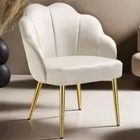 Hellen Set of 6 Accent Chairs - Cream, Velvet