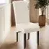 High Backrest Dining Chair - Cream, Faux Leather