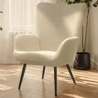 Hygge Padded Armchair - Cream, Boucle