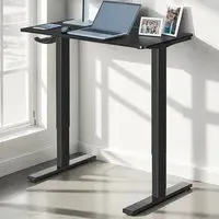 Idun Height Adjustable Desk Frame - Black