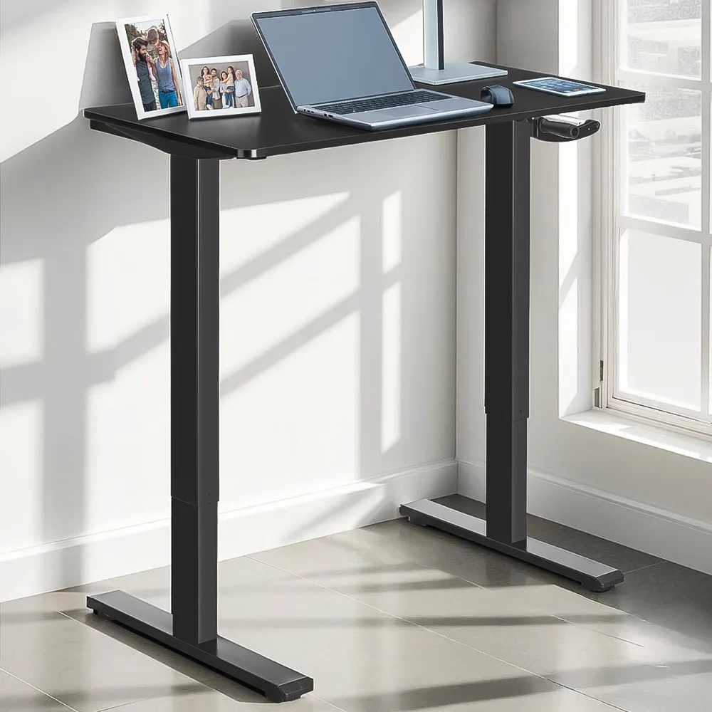 Idun Height Adjustable Desk Frame - Black image
